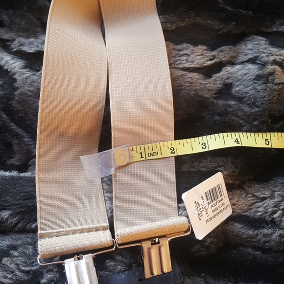 Suspenders. Tan. 46" in length.  2" wide. NWT. - Picture 6 of 6